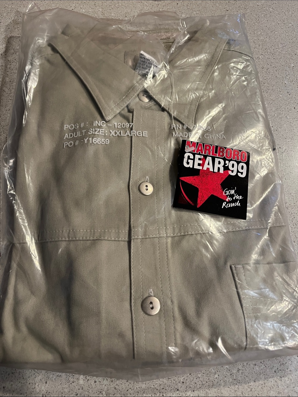 Marlboro Lightweight Shirt Jacket in Light Tan